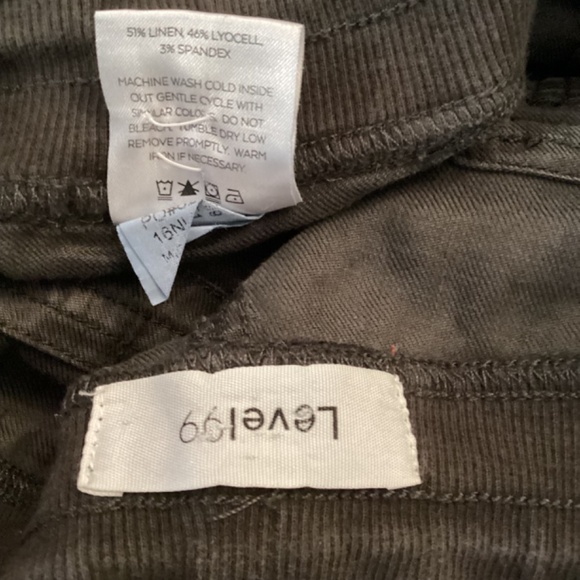 Level 99 Gabrielle Jogger Pants Size Small Camo Linen Tencel Lyocell Mid-Rise - Picture 10 of 11